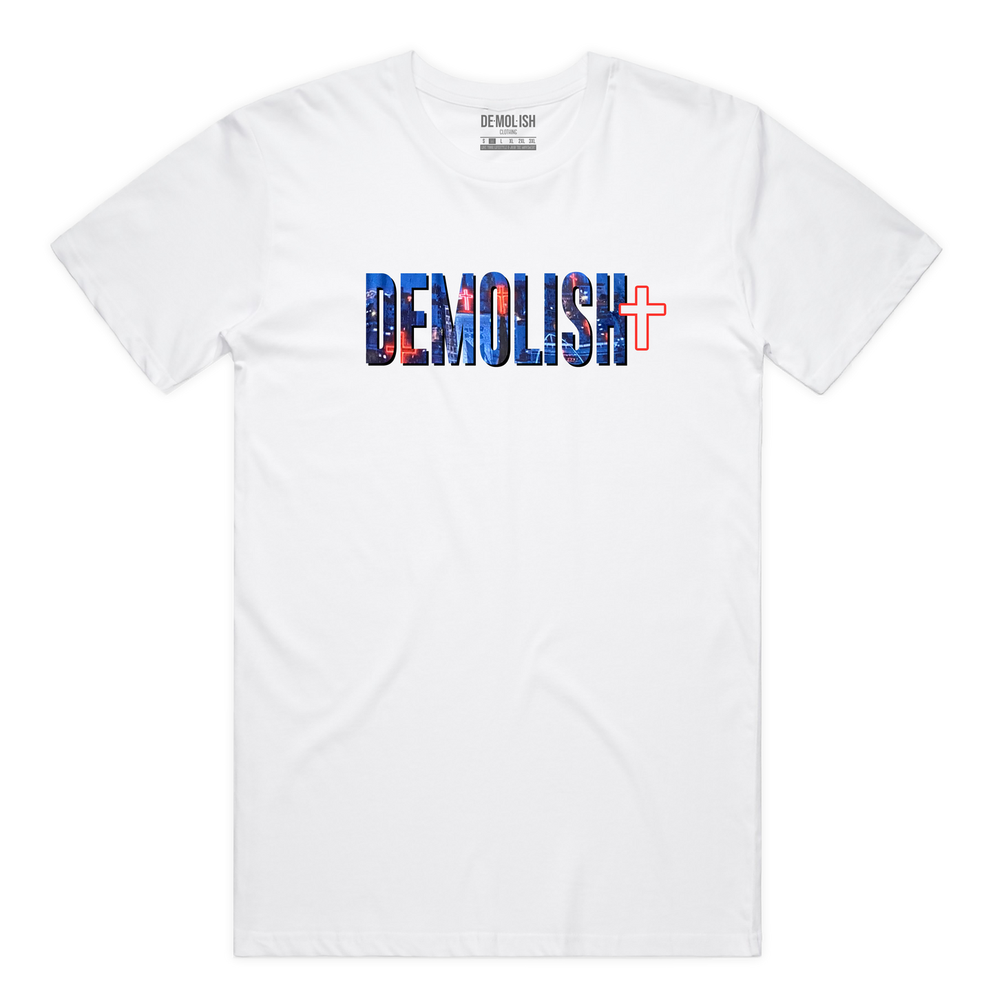 Demolish Burning Tee (White) /D8