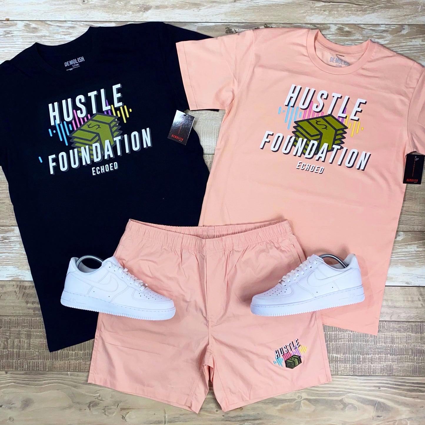 Hustle Foundation Tee (Pink) / D2