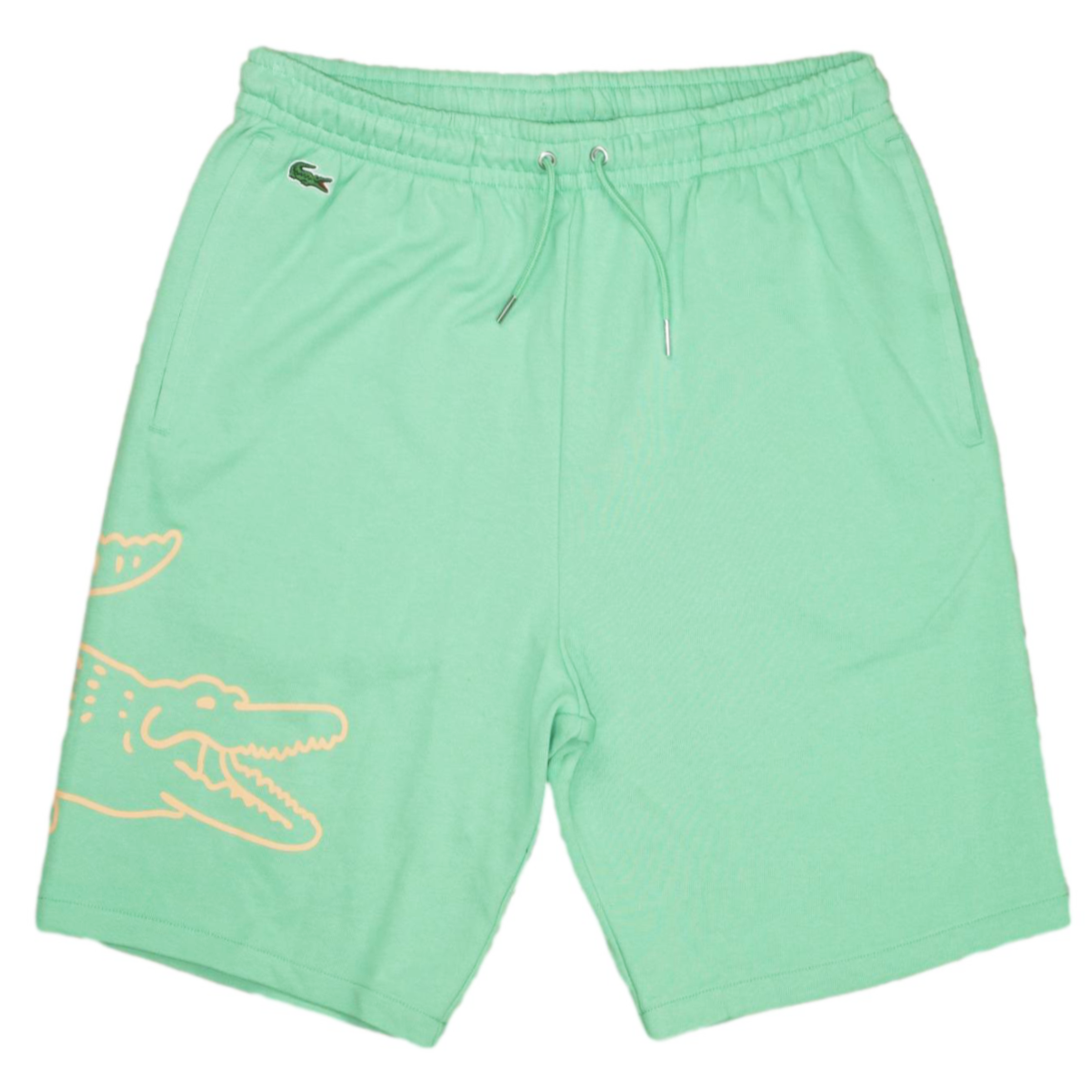 Crocodile Side Print Fleece Shorts (Green)