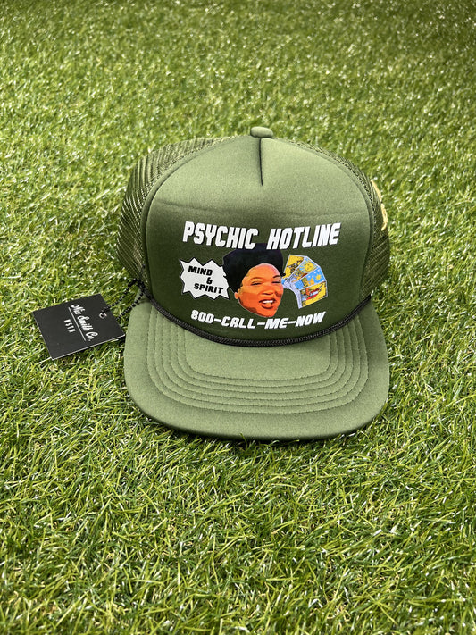 Psychic Hotline Trucker Hat (Olive)