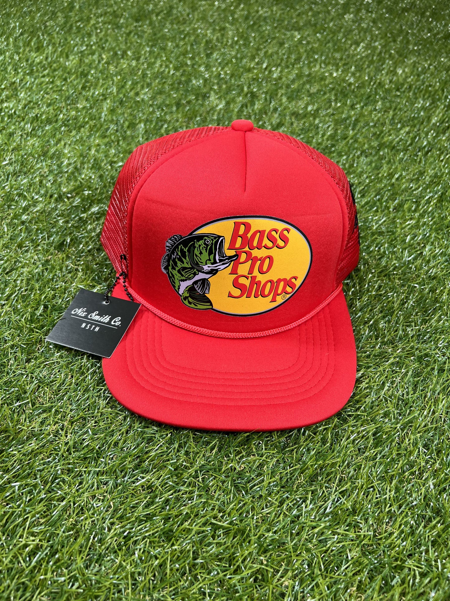 Bass Pro Trucker Hat (Red/Red)