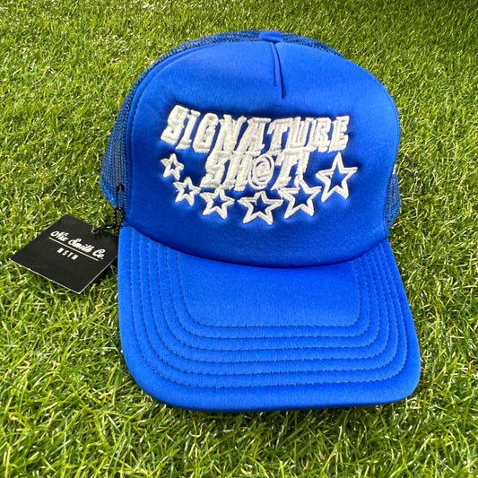 Signature Shot Trucker Hat (Blue/Wte/Blue)