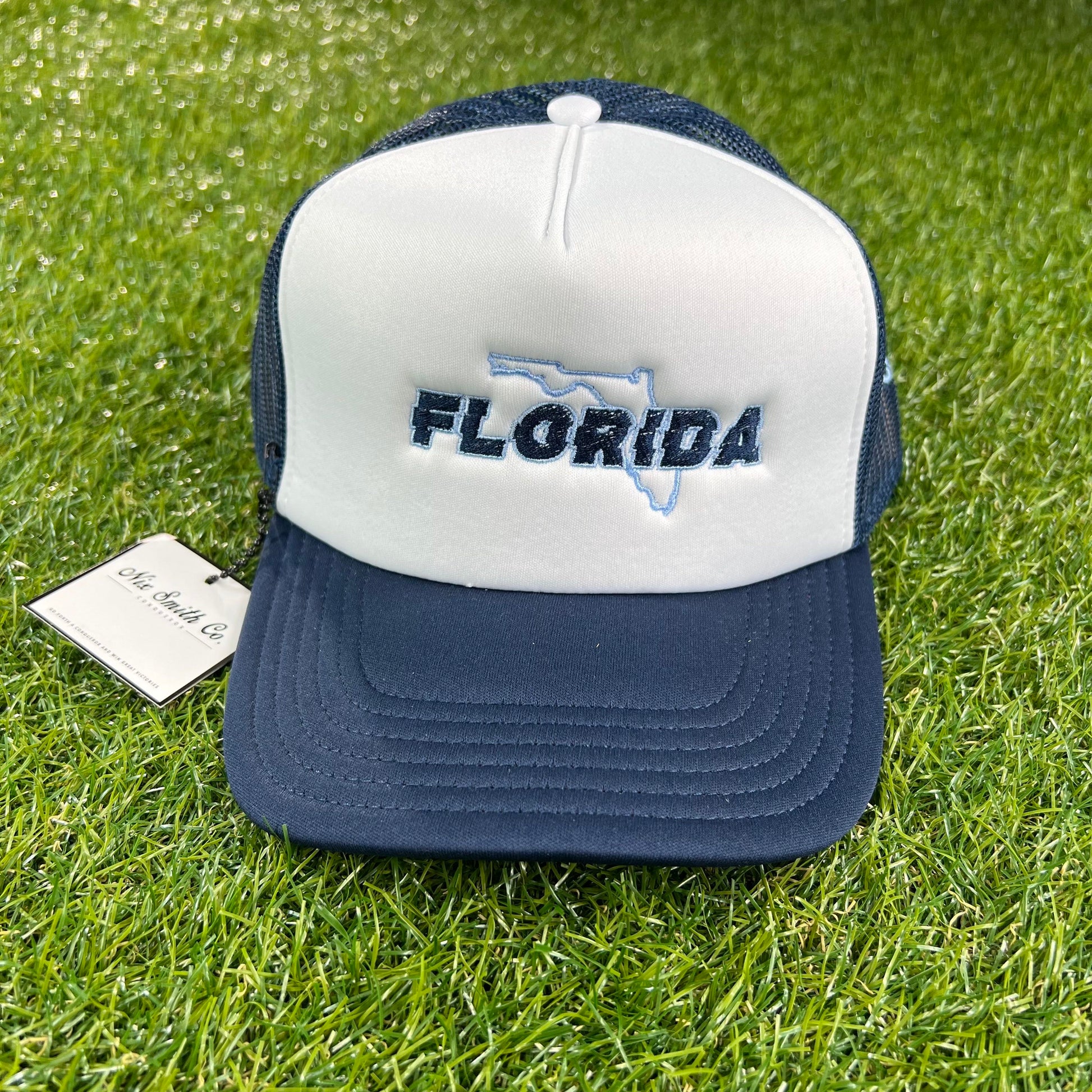 Florida Hats, Hats, Fitted Hats, Trucker, Style, Snapback, Men, Boys, Teens, Gifts, Hat, Nix Smith Co, Urban, Wmns, Girls, Navy Hat, Light Blue Hat, White Hat, Florida, 
