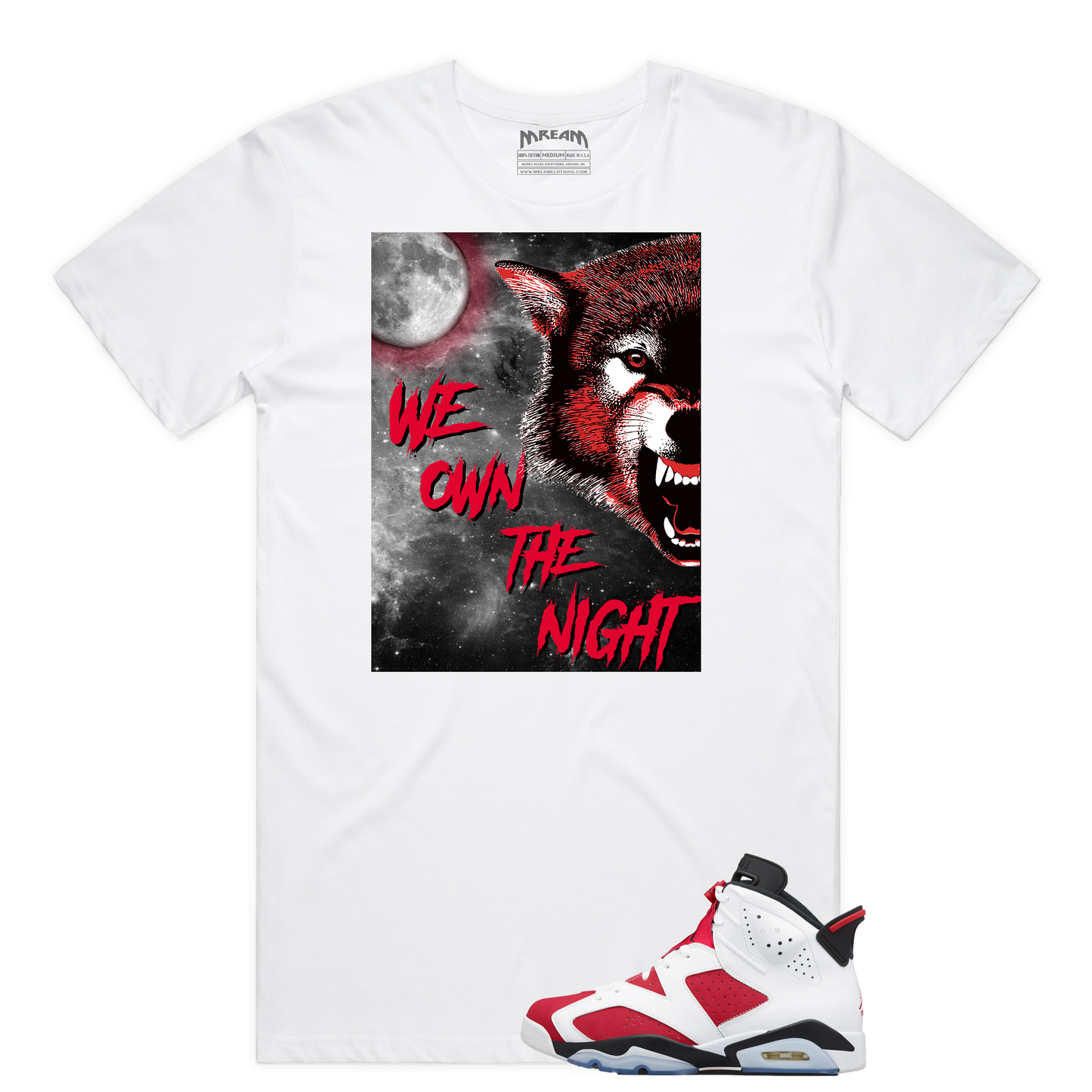 We Own The Night Tee (Wte/Red) /D8