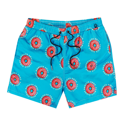 Donut Shop Swim Shorts (Blue) /D14