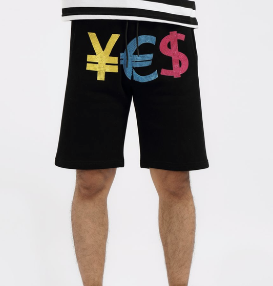Stoned Currency Shorts (Black) / C7