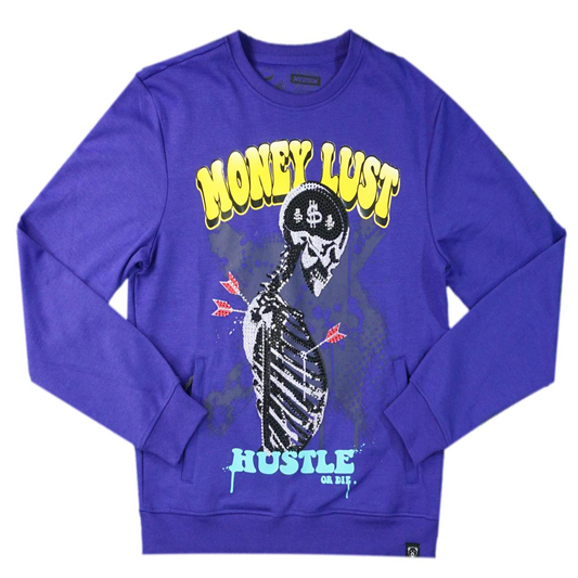 Money Lust Crewneck (Purple) /D18