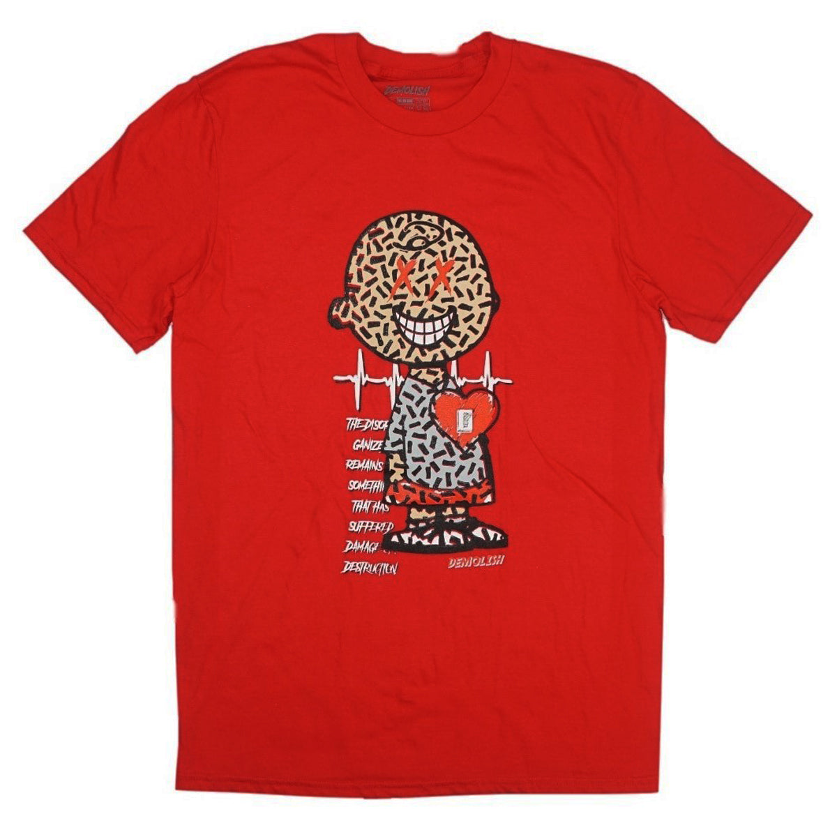 Charlie Puzzled Tee (Red/Grey) /D13