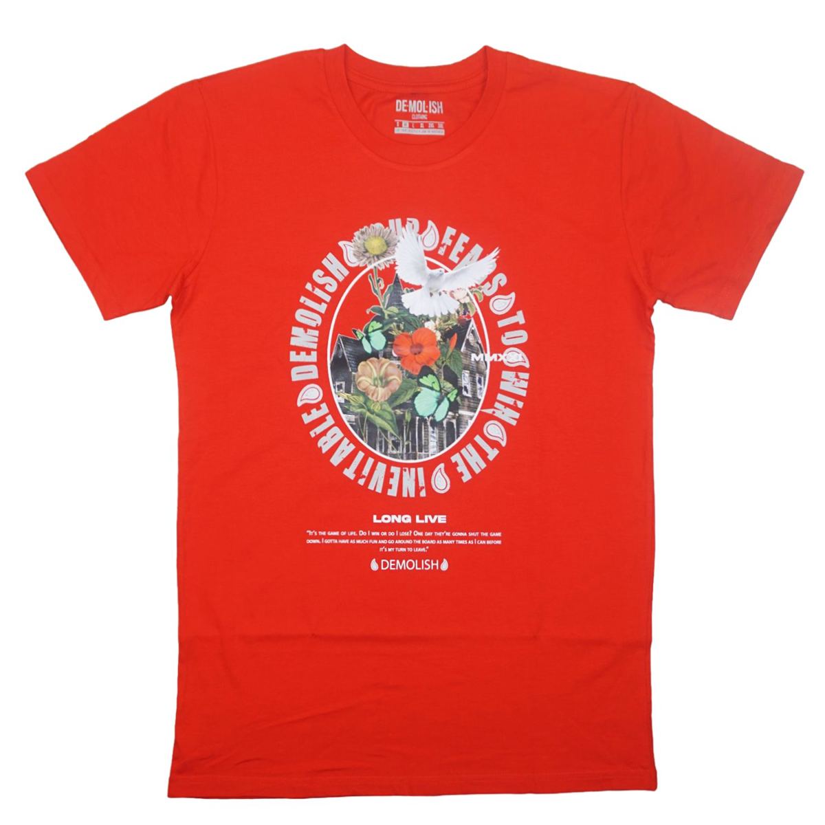 Long Live Paisley Tee (Red/Grey) /D18