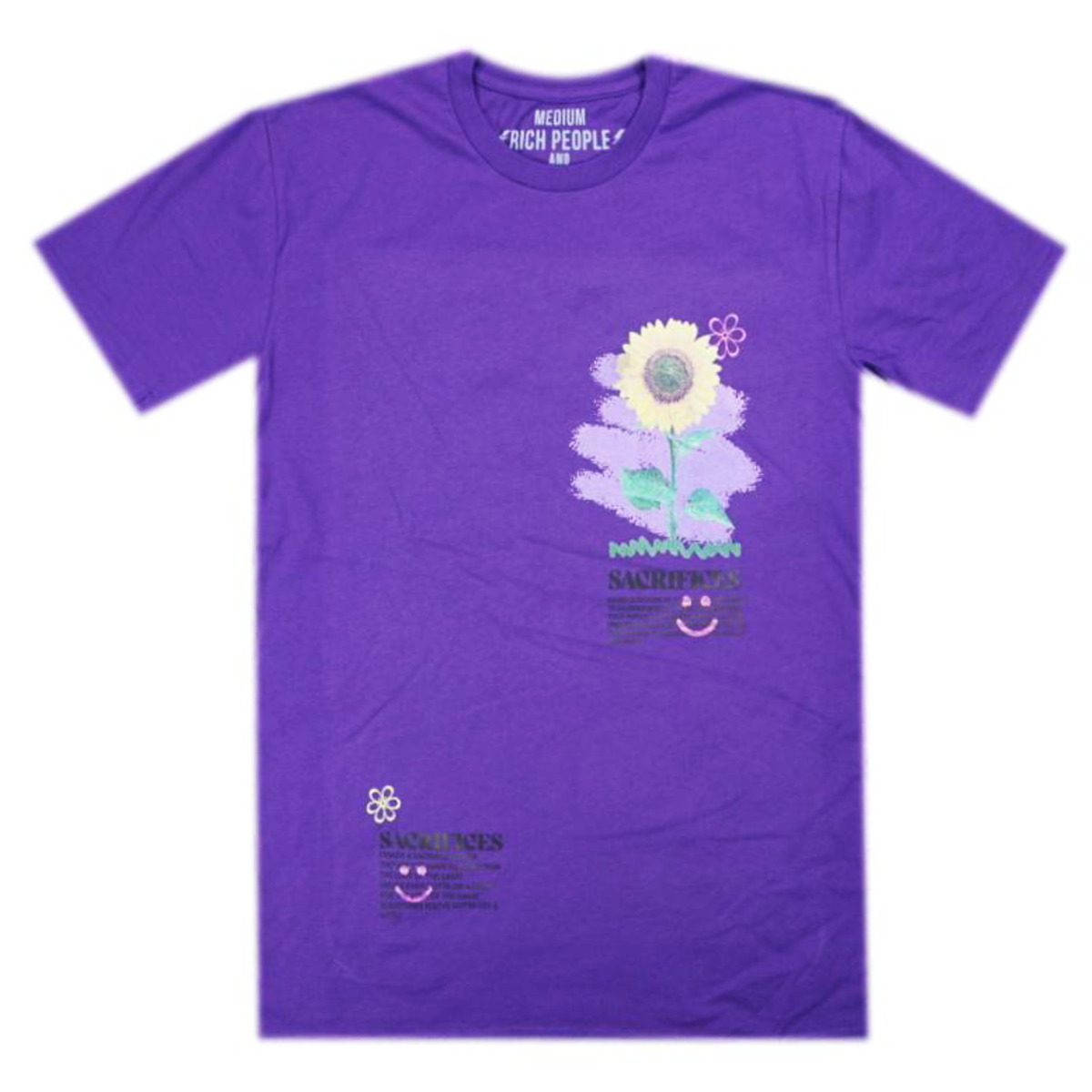 Sacrifices Flower Tee (Purple) /D14