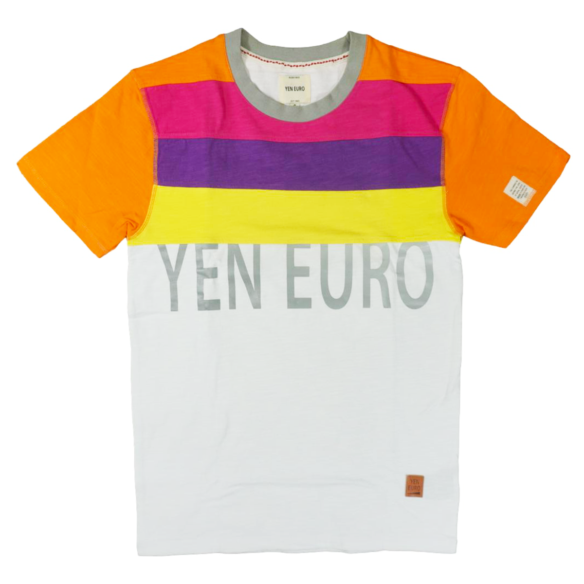 YE Color Block Reflective Tee (White) / D10